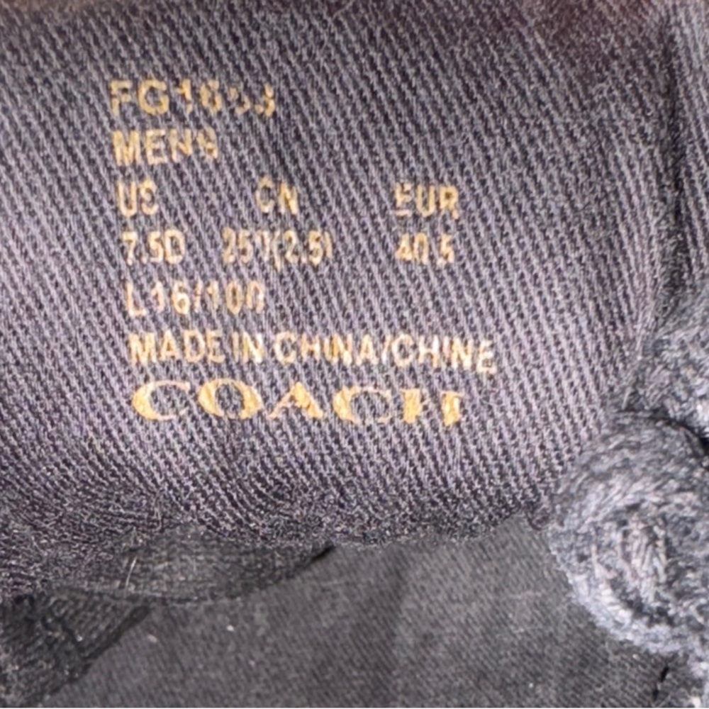 Coach Black Sneakers size 7.5 EUR 40.5 used condition - Picture 12 of 15